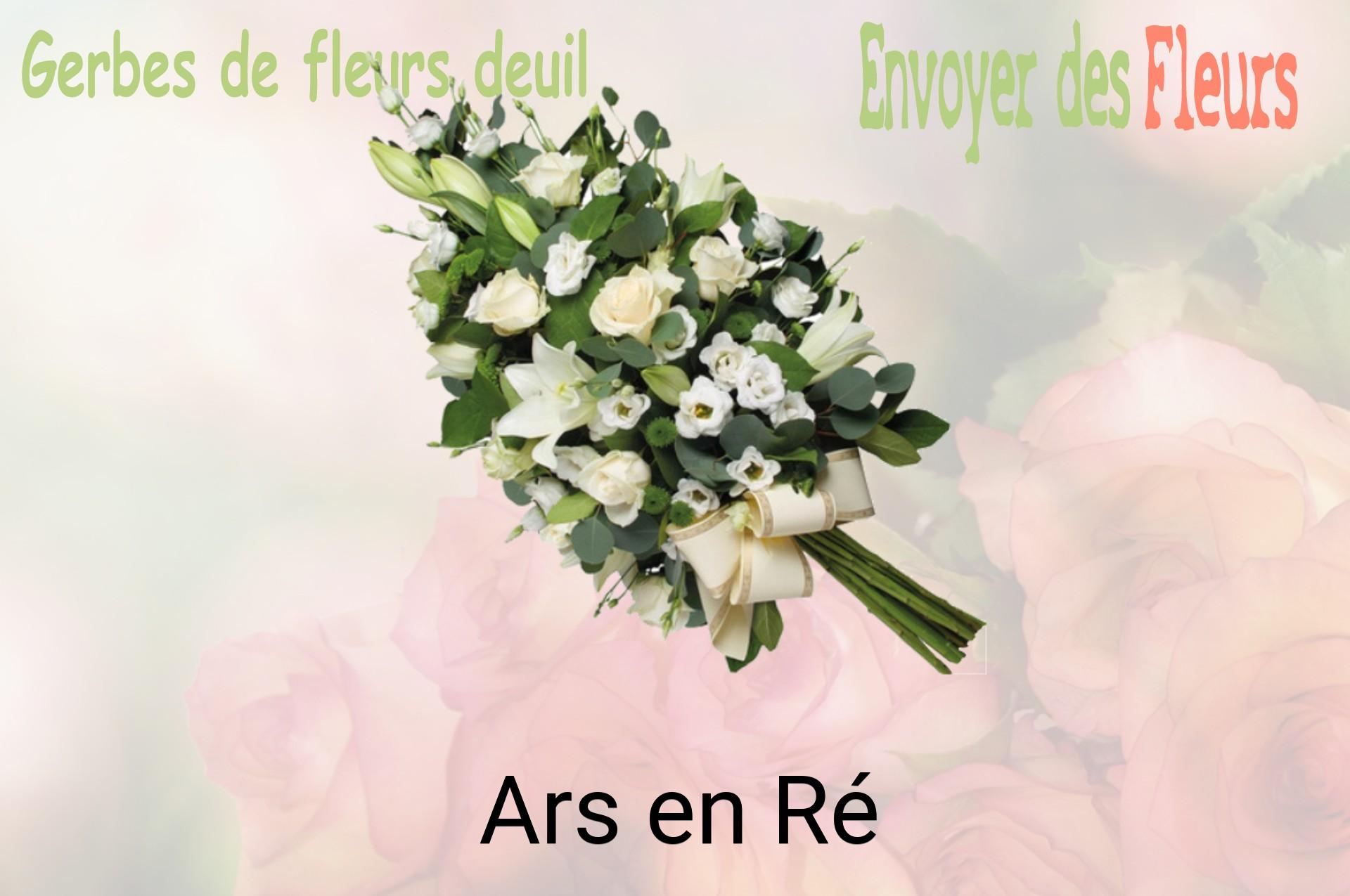 Gerbe de fleurs de deuil livrée à Ars-en-Ré